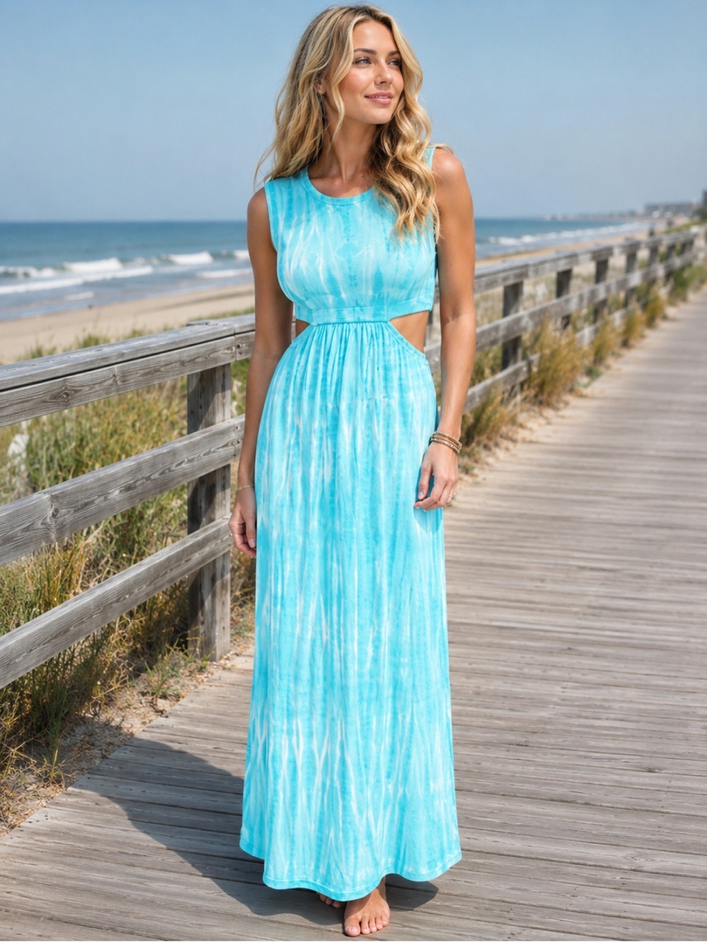 NWT Stone Fox Swim Baked by SFS Sydney Cut Out Maxi Dress Swim‎ Cover Up Summer